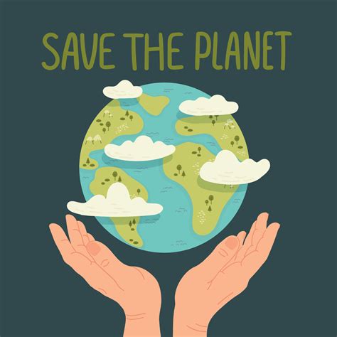 Happy Earth Day Save Nature Vector Eco Illustration For Social Media