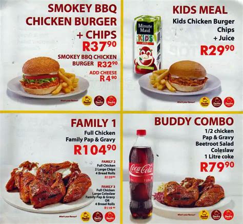 Chicken Stop Menu, Menu for Chicken Stop, Braamfontein, Johannesburg ...