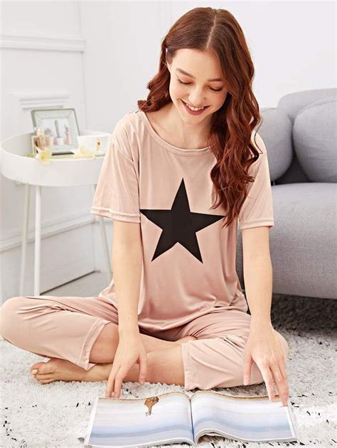 Star Print Pajama Set Pajama Set Print Pajamas Sleepwear Women