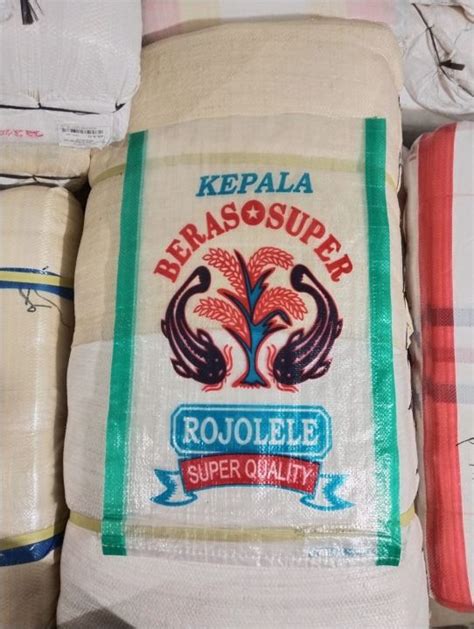 Karung Beras Rojolele 10 Kg Isi 100 Lembar Ukuran 35x55 Cm BARU