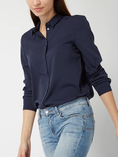 Montego Bluse Mit Verdeckter Knopfleiste Marine Online Kaufen