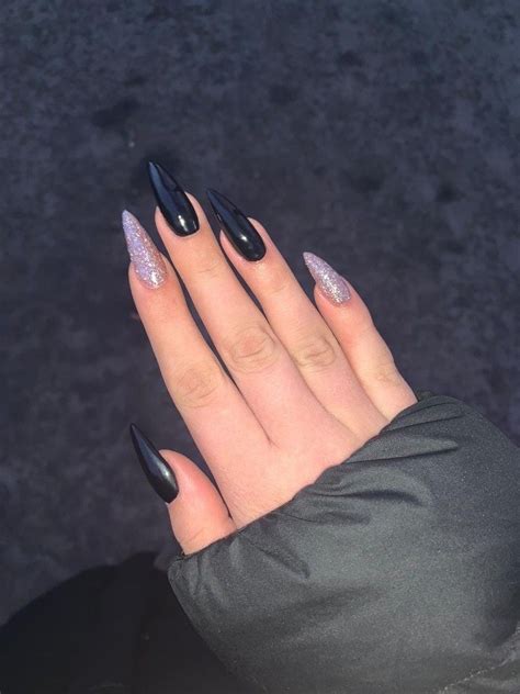 The Best 25 Black Coffin Grunge Aesthetic Acrylic Nails Blackbwasuox