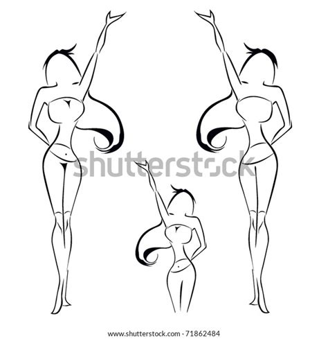 Beautiful Nude Woman Silhouette Stock Vector Royalty Free 71862484 Shutterstock