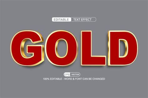 Gold 3d Editable Text Effect Vector Graphic By Truevector · Creative