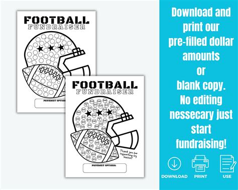 Editable Football Fundraiser Template Easy Football Fundraiser Flyer