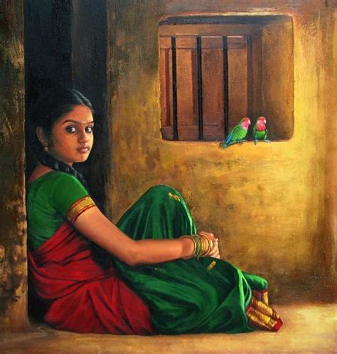 Tamil Entertain: Realistic Oil Painting