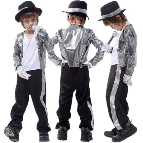 Free Shipping Kids Michael Jackson Costume Halloween Masquerade Party