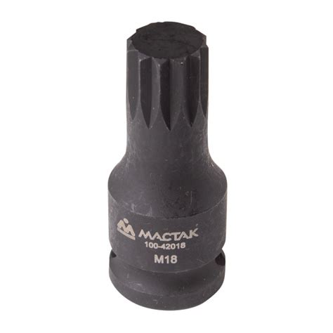 Торцевая насадка 1/2", SPLINE, M18 для болта задней ступицы VAG МАСТАК ...