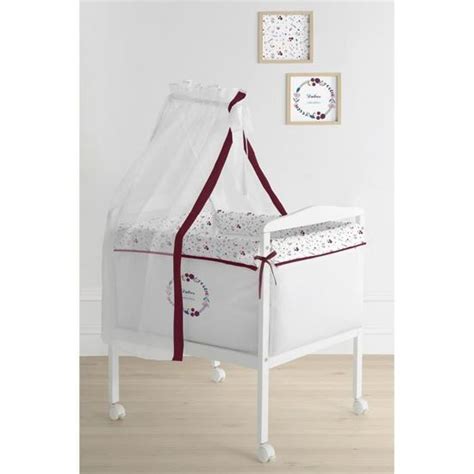 TANUKI Berceau complet en bois DULCES SUEÑOS bordeaux Cdiscount