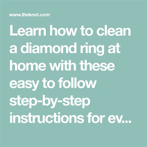 How To Clean A Diamond Ring At Home Diamond Ring How To Clean