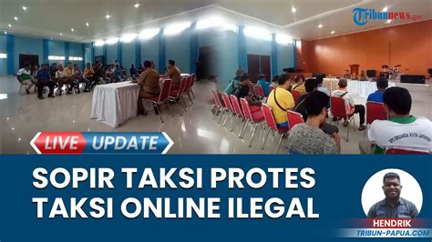 Puluhan Sopir Angkutan Umum Mogok Trayek Protes Taksi Online Ilegal