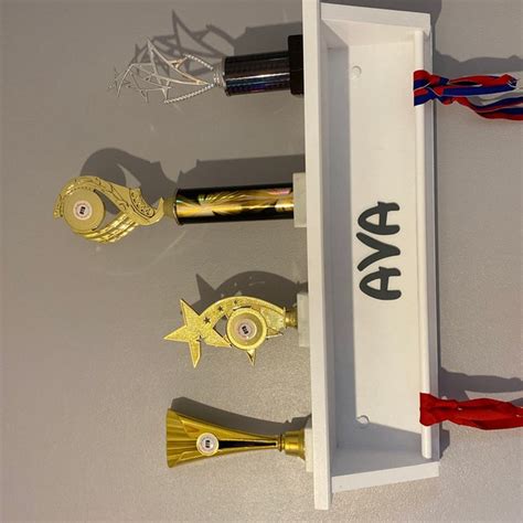 Personalized Medal Hanger Trophy Shelf Dowel Bar Medal Shelf Etsy Uk