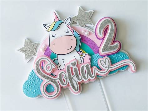 Unicornte Torta Topper Topper Unicornio Decoraci N De Fiesta Etsy