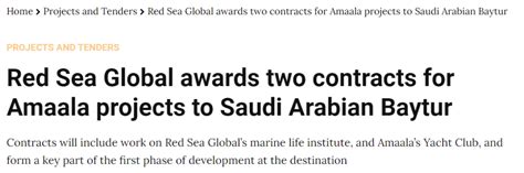 Red Sea Global Awards Two Contracts For Amaala Projects To Saudi