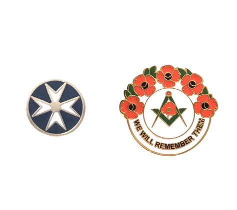 Masonic Malta Maltese Cross Badge And Masonic We Will Remember Etsy