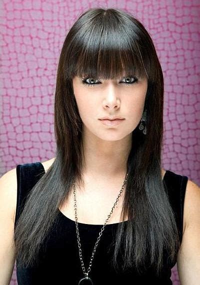 long-straight-black-hair-with-blunt-bangs-and-fringe - Careforhair.co ...