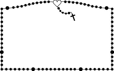 Religious Rosary Clipart Border