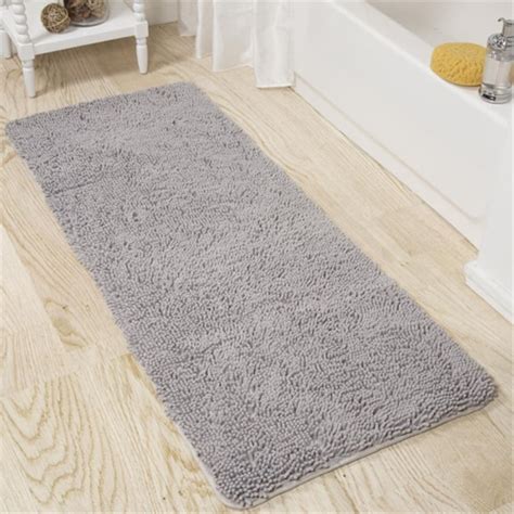 Lavish Home Memory Foam Shag Bath Mat Feet By Feet Grey Unit