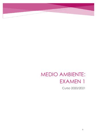 Medio Ambiente Examen 1 Pdf