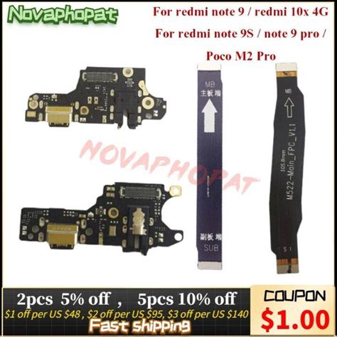 For Xiaomi Redmi Note 9 9s M2 Pro Usb Charging Port Dock Plug Mainboard Connector Main