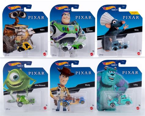 Set of 6 Pixar Character Cars by Mattel Hot Wheels (2022) - ID: may24257 | Van Eaton Galleries