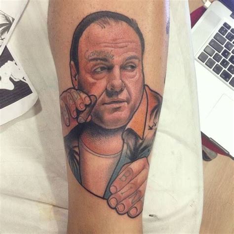 Tatuaje De Estilo Neotraditional De Tony Soprano Tony Soprano