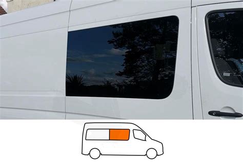 VW Crafter MWB LWB XLWB O S Front Fixed Window In Privacy Tint VanPimps