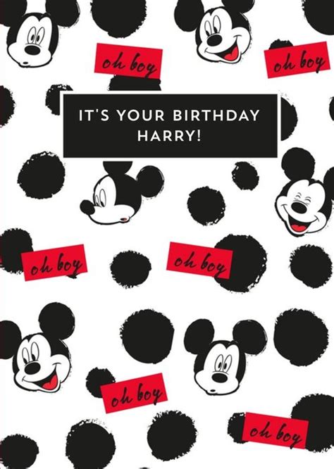 Mickey Mouse Birthday Card Moonpig