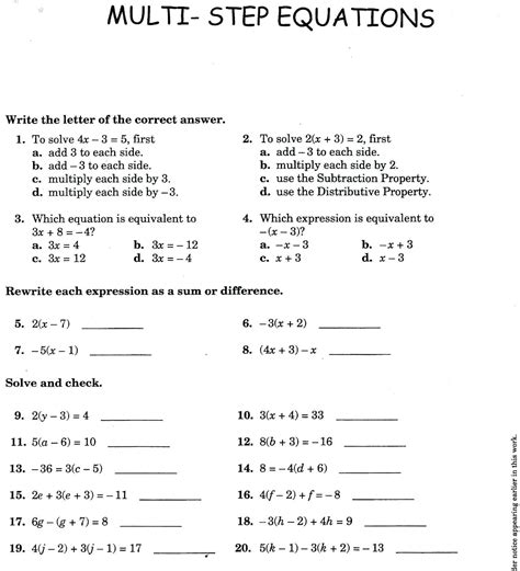 Free Worksheets For Linear Equations – Fiestaprintco — db-excel.com