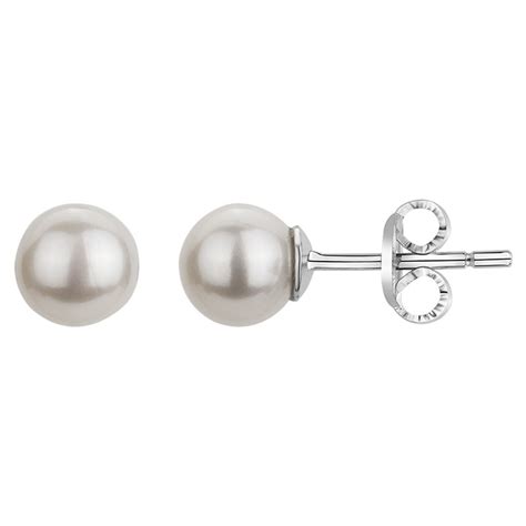 Boucles D Oreilles Clous Carador En Argent Et Perle D Eau Douce 8mm