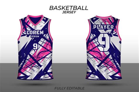 Basketball jersey design template. Uniform front and back. Sports ...