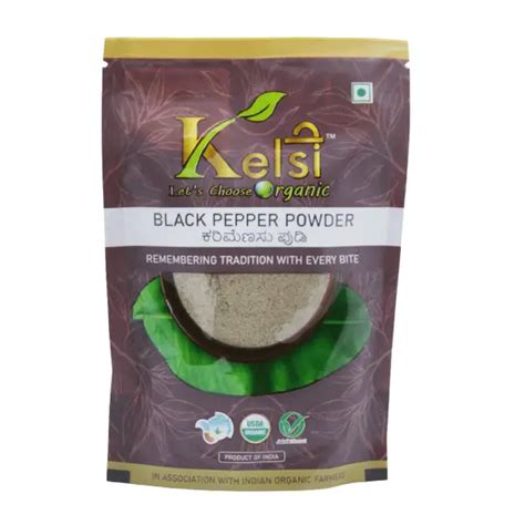 Organic Black Pepper Powder 100gm Kelsiorganics