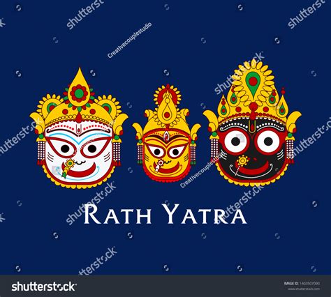 Vector Lord Jagannath Puri Odisha God Rathyatra Festival Jagannatha