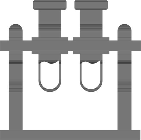 Flat Illustration Of Black And White Test Tubes Vector Art At