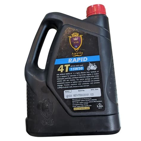 15W40 15W50 Rapid Engine Oil Can Of 2 5 Litre At Rs 1535 Can In