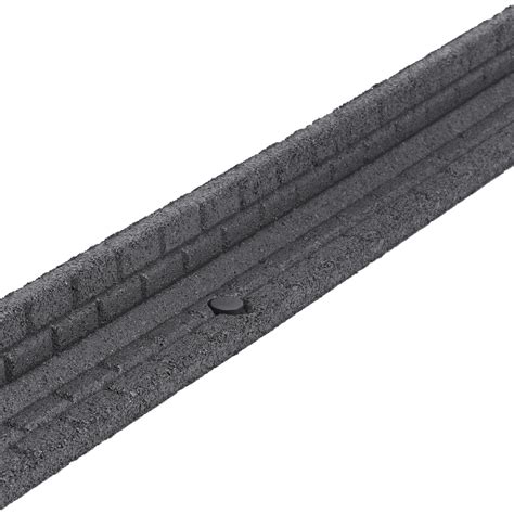 Groundsmart Brickface Landscape Edging Gray Rubber Garden Edging