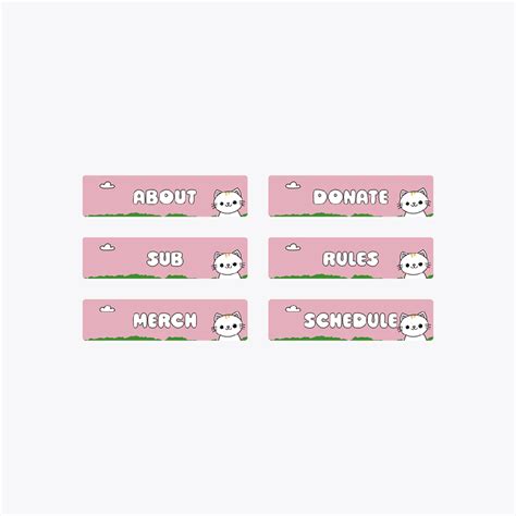 Cute Animal Twitch Panels Freebie - Mind Island Design