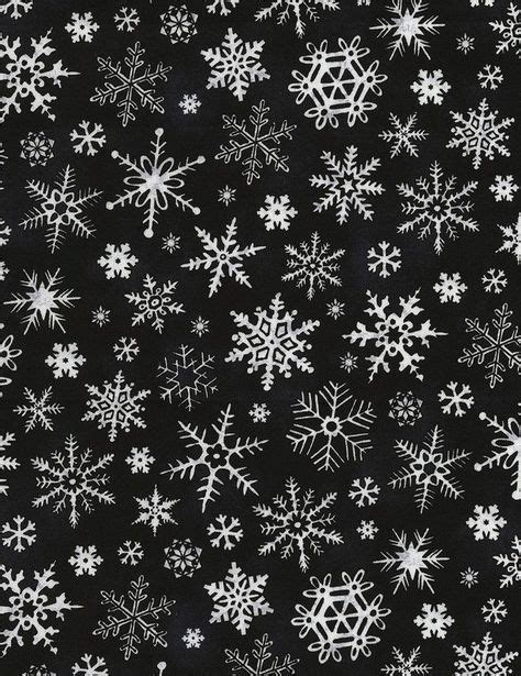 Details About Christmas Fabric Black And White Snowflake Toss