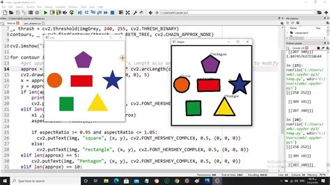 Detect Simple Geometric Shapes Using Opencv In Python شرح عربي Youtube