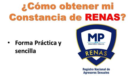 Tutorial de Cómo obtener mi constancia o certificado de RENAS