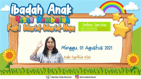 Yesus Membasuh Kaki Murid Murid Nya Ibadah Anak Online Agustus