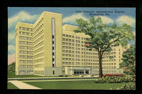 Alabama Al Postcard Birmingham Veterans Administration Hospital Linen Teich Ebay