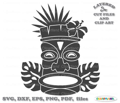 Instant Download Tiki Mask Silhouette Svg Cut File And Clip Art Commercial License Is Included