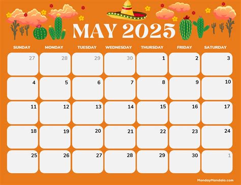 Cute Printable May 2025 Calendar Felicity Hodges