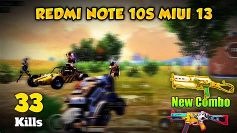 Redmi Note 10s MIUI 13 Update Bgmi New Pro Gun Combination Solo Vs