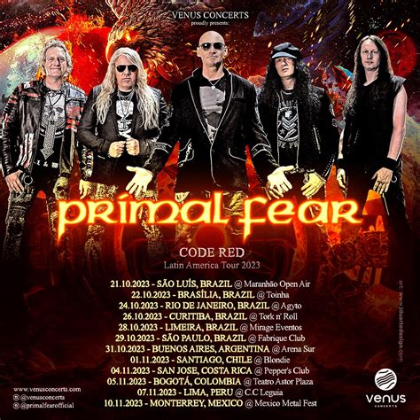 PRIMAL FEAR Code Red Hits Album Charts Tour W U D O Atomic