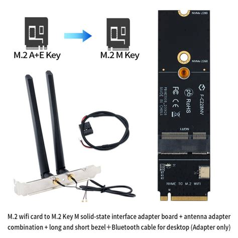 M Key M To Key A E Wifi Bluetooth Adapter Converter For Intel Wifi