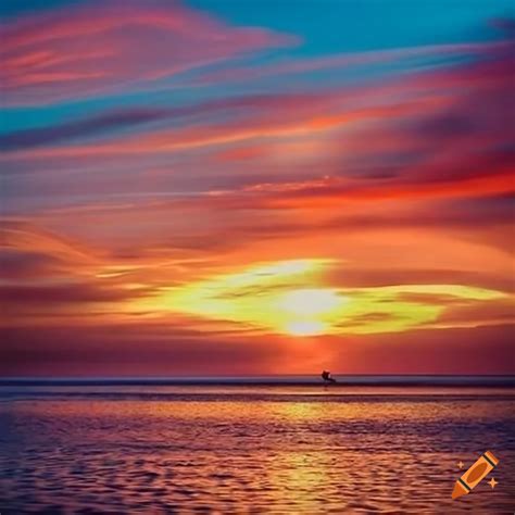 Award Winning Photograph A Sunset Over The Ocean The Sky A Brilliant