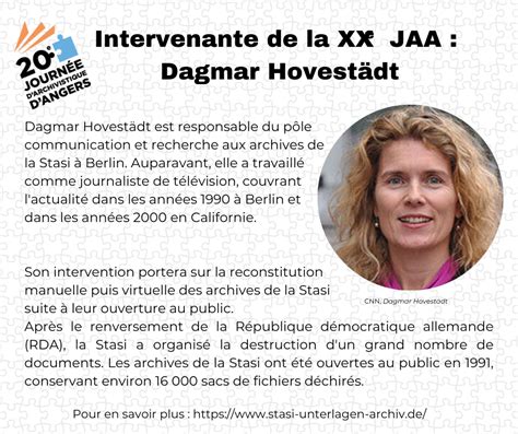 Pr Sentation Des Intervenant E S Dagmar Hovest Dt Les Journ Es D