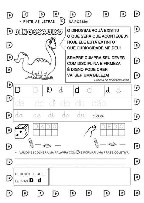 Alfabetiza O Criativa Atividades D Dinossauro